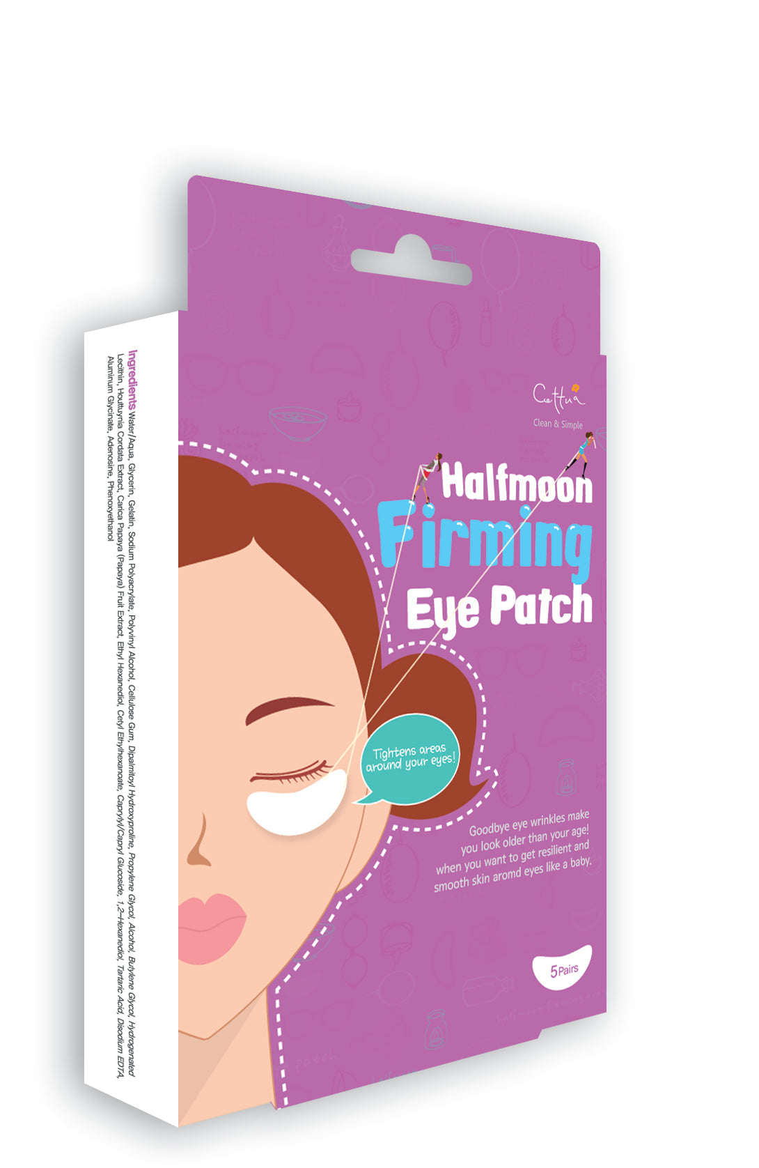 Reafirmante e Hidratante para ojos. 5 pares. Cettua, Cosmetica Coreana