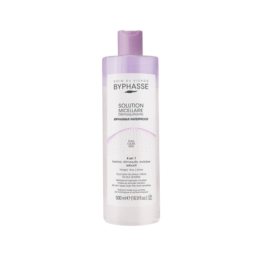 SOLUCIÓN MICELAR DESMAQUILLANTE BIFÁSICA WATERPROOF 500ML. BYPHASSE