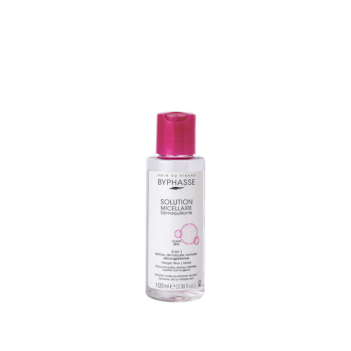 SOLUCIÓN MICELAR DESMAQUILLANTE PIELES SENSIBLES, SECAS, IRRITABLES 100ML. BYPHASSE