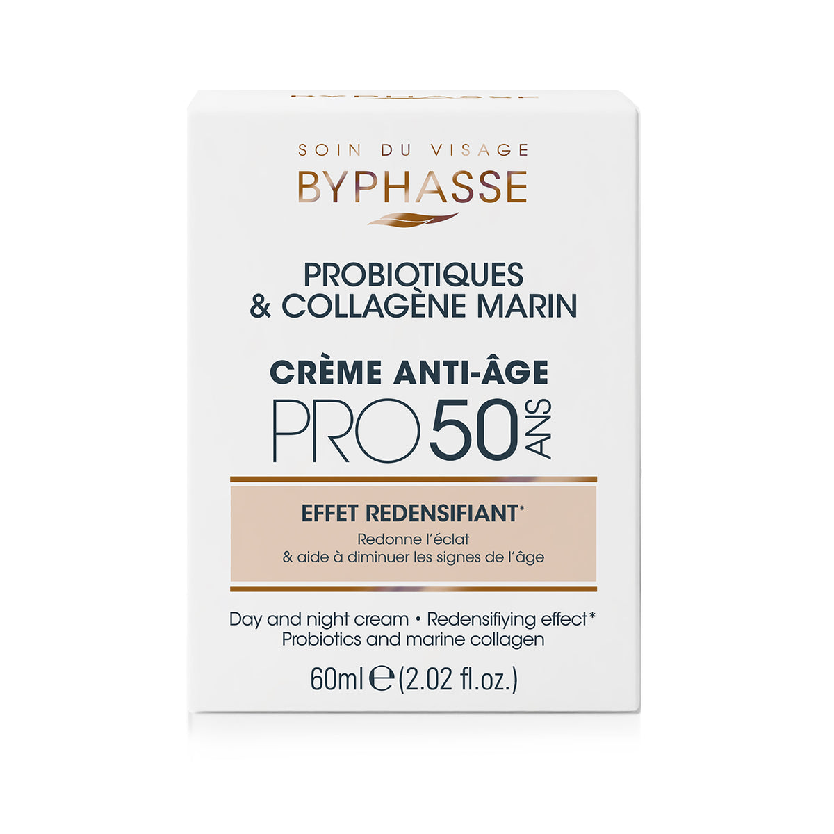 CREMA ANTIEDAD PRO50 AÑOS REDENSIFICANTE 60 ML. BYPHASSE