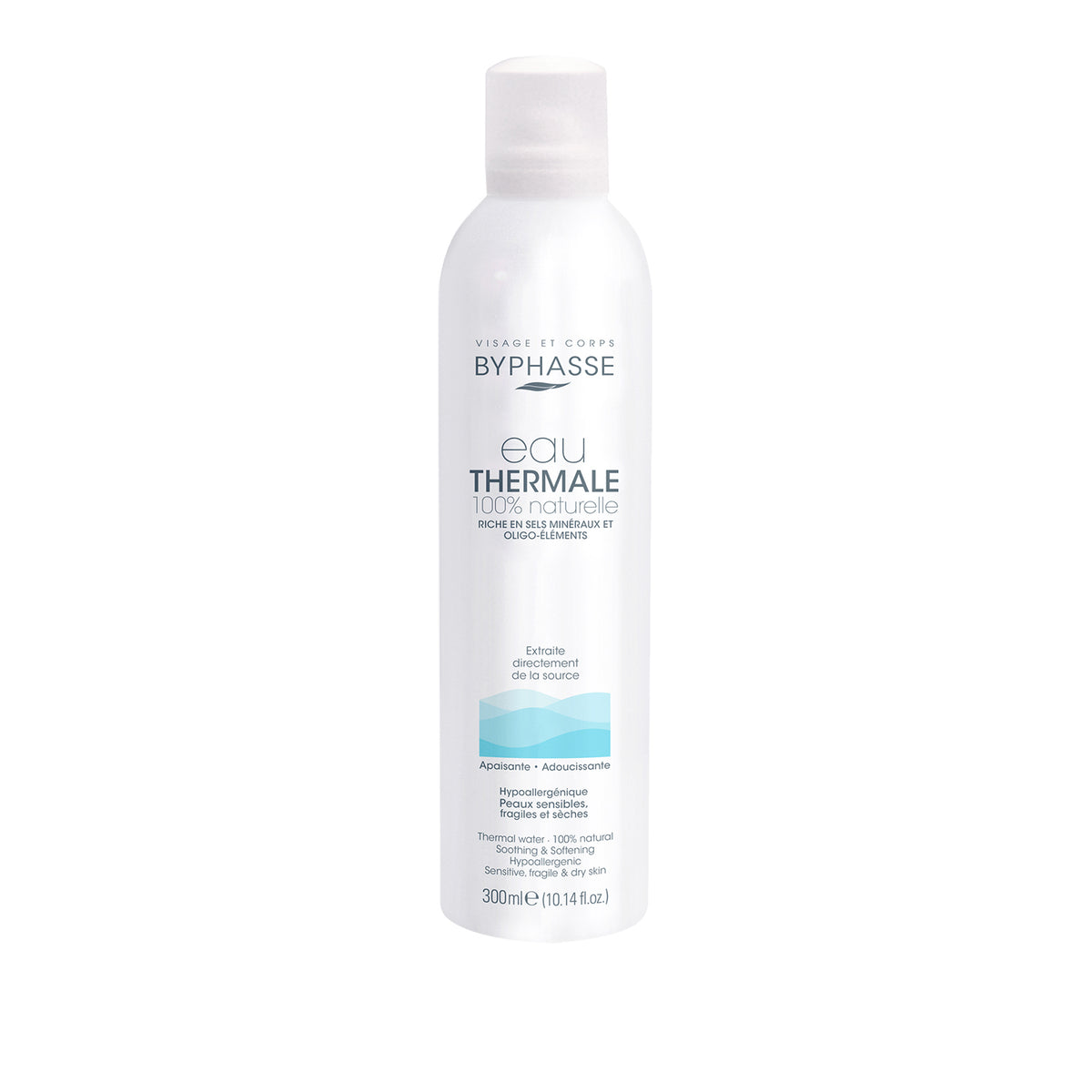 AGUA TERMAL 100% NATURAL. PIELES SENSIBLES, FRÁGILES Y SECAS 300ML. BYPHASSE