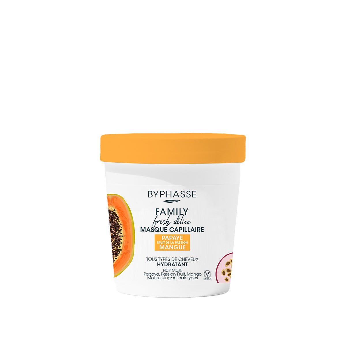 FAMILY FRESH DELICE MASCARILLA CAPILAR PAPAYA, FRUTA DE LA PASIÓN & MANGO TODO TIPO DE CABELLO 250ML. BYPHASSE