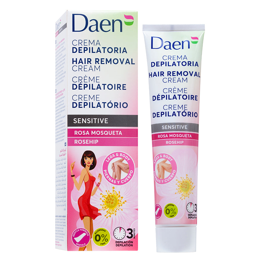 Crema depilatoria Piel sensible - Rosa Mosqueta 125 ml. DAEN