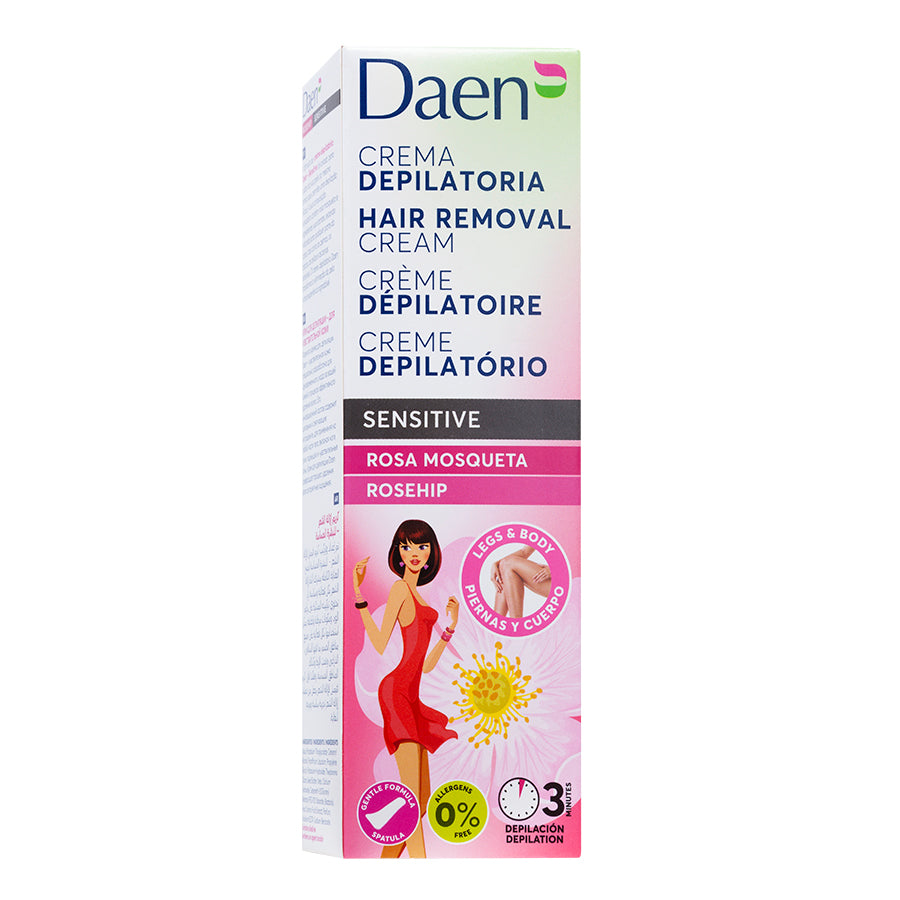 Crema depilatoria Piel sensible - Rosa Mosqueta 125 ml. DAEN