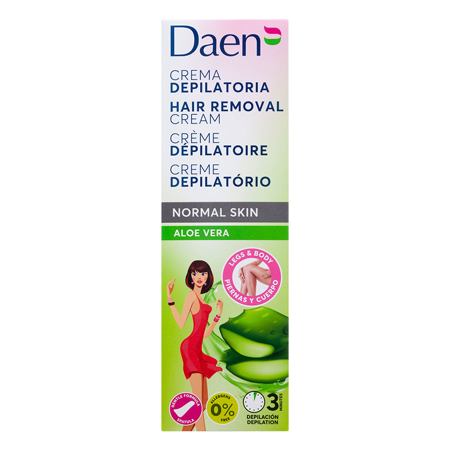 Crema depilatoria Piel normal - Aloe Vera 125 ml. DAEN