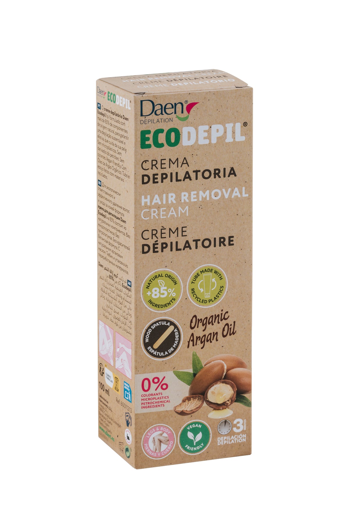 Crema depilatoria Argán 100ml ECODEPIL, DAEN