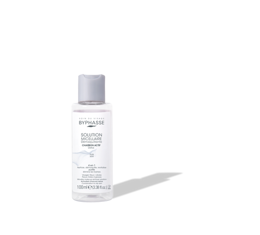 SOLUCIÓN MICELAR DESMAQUILLANTE CON CARBÓN ACTIVO 100ML. BYPHASSE