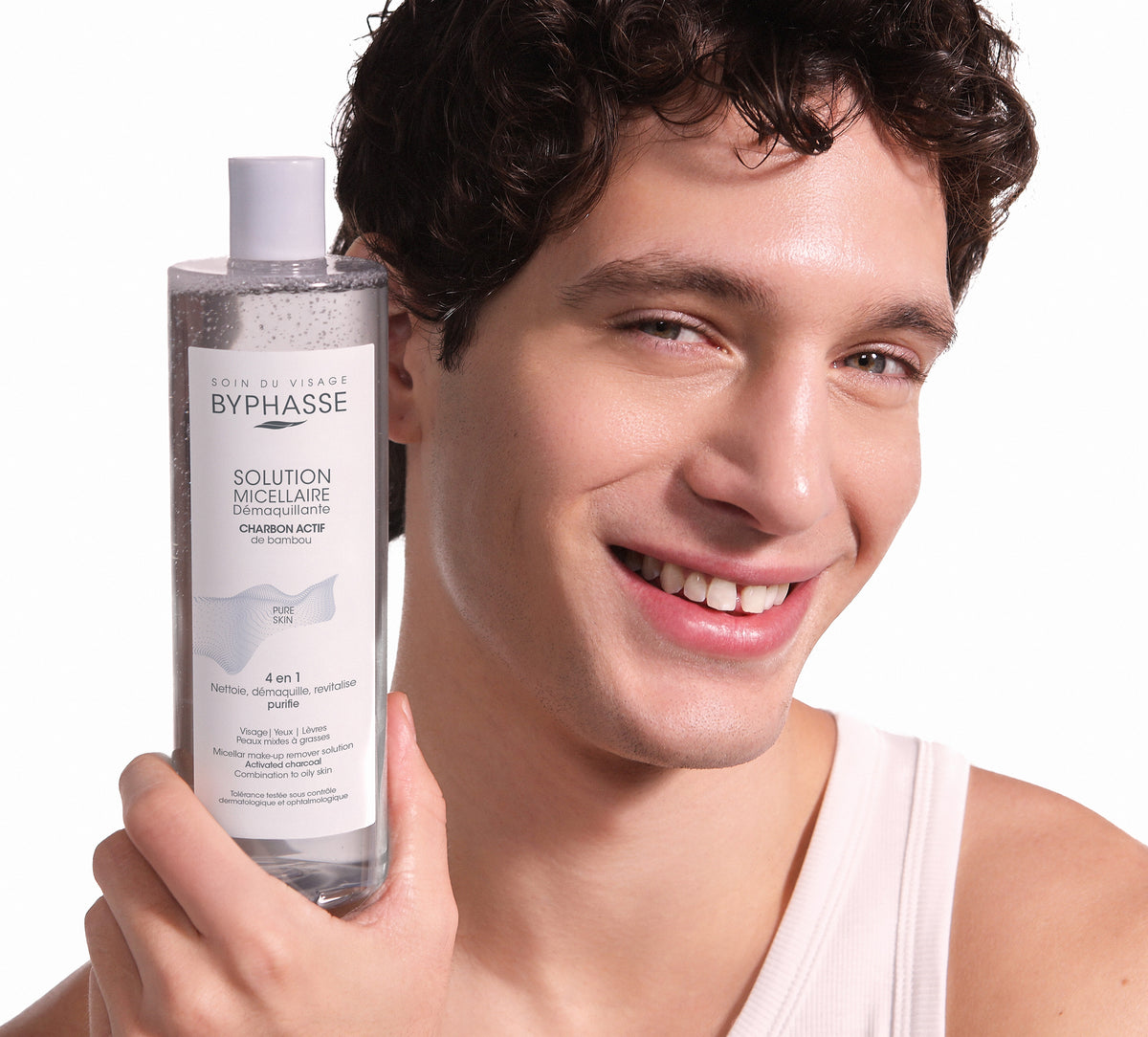 SOLUCIÓN MICELAR DESMAQUILLANTE CON CARBÓN ACTIVO 500ML. BYPHASSE